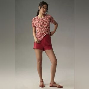 Porridge Short-Sleeve Strawberry Mesh Tee Large